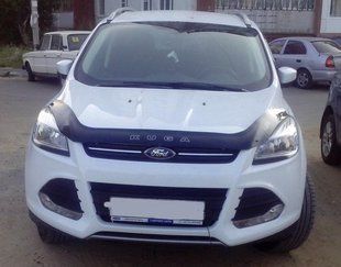 Купити Дефлектор капоту мухобійка для Ford Kuga / Escape 2013-2019 Рестайлінг Євро Кріплення (Vip Tuning) 3230 Дефлектори капота Ford