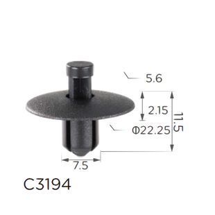 Купить Клипса Volkswagen, Audi, Nissan, Honda, Mazda, Mitsubishi, Suzuki (WHT004994, 11575) (C3194) 74022 Фиксатор распорный с фиксацией