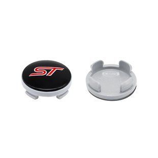 Купить Колпак колеса Ford ST красный 54 мм пластик 1 шт OEM 6M211003AA (колпачок, заглушка диска) 94649 Колпачки на титаны