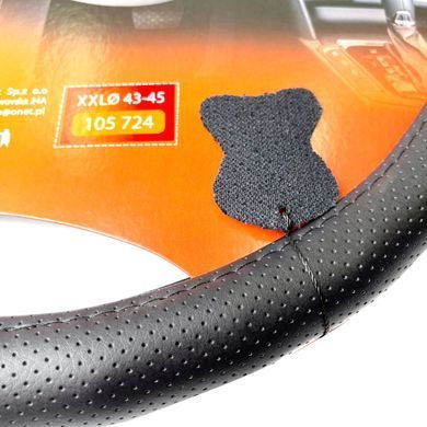 Купити Чехол руля Elegant XL 41-43 см Перфорація 1 шов Екожа Чорний (EL105 724) 62866 Чохли Руля Екошкіра