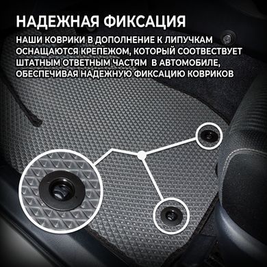 Купити Килимок водія EVA для Hyundai Santa Fe 2006-2010 (Доресталінг) з підп'ятником 1 шт 65840 Килимки для Hyundai