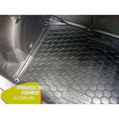 Купити Автомобільний коврик в багажник Skoda Fabia 2 2007- Hatchback / Резино - пластик 42341 Килимки для Skoda