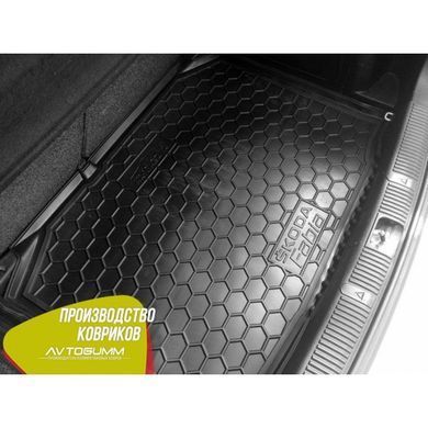 Купити Автомобільний коврик в багажник Skoda Fabia 2 2007- Hatchback / Резино - пластик 42341 Килимки для Skoda