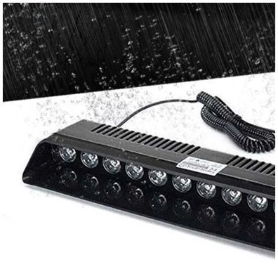 Купити Страбоскоп Світлодіодний 12V DRL 330x100 мм 12LED (B-R) прикурювання вимикач на присосках (KING S12) 94977 Мигалки - Стробоскопи