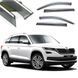 Купити Дефлектори вікон вітровики Benke для Skoda Kodiaq 2016- Хром Молдинг Із Нержавіючої Сталі 3D 33479 Дефлектори вікон Skoda - 1 фото из 10