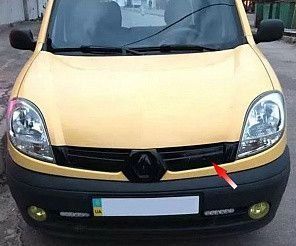 Купить Зимняя накладка на решетку радиатора / 3 Спицы / Renault Kangoo 06-07 Матовая FLY 8836 Зимние накладки на решетку радиатора