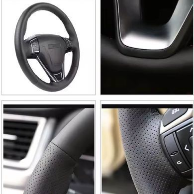 Купить Чехол Оплетка Руля для Kia Sorento 2014-2018 Кожа (Модельная Выкройка) №32 101017 Оплетки на Руль