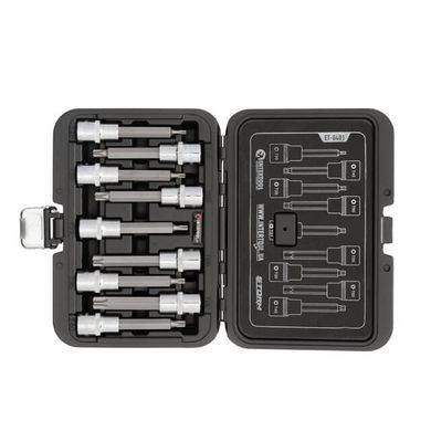 Купить Набор бит TORX 1/2" T20-T60, 100 мм, S2, STORM INTERTOOL ET-8401 77826 Торцевые головки, шестигранники и звезды