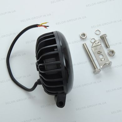 Купить Светодиодная дополнительная LED фара Круглая 115х60 mm / с ДХО / Линзованная / 45W / 15Wх3 / 1 шт 8556 Дополнительные LЕD фары