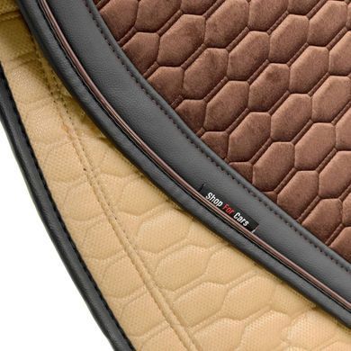 Купити Накидки для передніх сидінь Алькантара Palermo Premium Коричневі 2 шт 9902 Накидки для сидінь Premium (Алькантара)