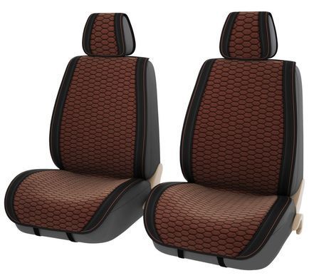 Купити Накидки для передніх сидінь Алькантара Palermo Premium Коричневі 2 шт 9902 Накидки для сидінь Premium (Алькантара)