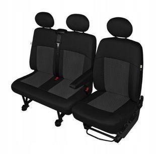 Купить Чехлы модельные 2+1 для Mercedes Sprinter 2006- VW Crafter 2006- Черные 63467 Чехлы для сиденья модельные