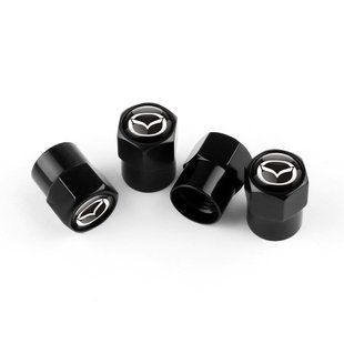 Купить Колпак вентиля колеса Mazda 4 шт Тюнинг Черные 89059 Защитные колпачки на ниппеля