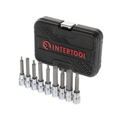 Купити Набір біт HEX 1/2" 4-17, 100 мм, S2, STORM INTERTOOL ET-8406 77828 Торцеві головки, шестигранники та зірки
