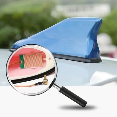 Купить Антенна активная акулий плавник на крышу авто HYBRID с резиновой проставкой (отверстие 10,5х5 см) №1 Серая 100519 Антенны