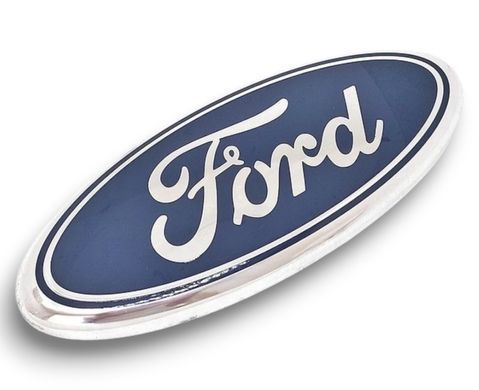 Купити Емблема решітки Ford біло-синя 175х74 мм (на скотчі) AU5Z-16605-A 90107 Емблеми на іномарки