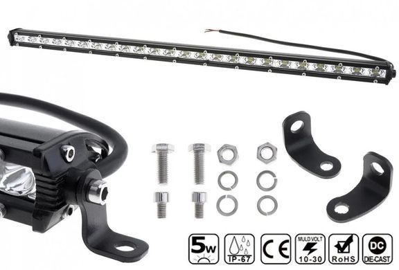 Купить Светодиодная Балка фара LED / 655x50x25 mm / 72W / 3W*24 / 10-30V / Дальний свет 1 шт (D4-72W) 8458 Балка LED