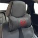 Купить Подушка на подголовник с логотипом Dodge Экокожа 3D Цветной лого Черная-Черный кант 1 шт 91824 Подушки на подголовник - под шею