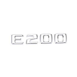 Купити Емблема напис E200 для Mercedes-Benz E-Class хром 135х23 мм пластик (на скотчі) 94719 Емблема напис на іномарки