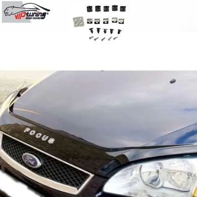 Купить Дефлектор капота мухобойка для Ford Focus 2004-2008 Евро Крепление (Vip Tuning) 7026 Дефлекторы капота Ford