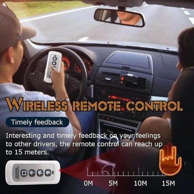 Купить Подсветка автомобильная LED-ладонь рука на заднее стекло для жестов (Gesture fan fak car Led) 73545 Подсветки - Стопы внутрисалонные