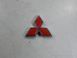 Купити Емблема Mitsubishi Хром - Червона в кермо 36х36 мм на скотчі 17253 88514 Емблеми на іномарки - 4 фото из 5