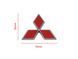 Купити Емблема Mitsubishi Хром - Червона в кермо 36х36 мм на скотчі 17253 88514 Емблеми на іномарки - 2 фото из 5