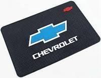 Купити Антиковзкий килимок торпедо для Chevrolet (всі моделі 1990-2026) силікон чорний 40638 Антиковзні килимки на торпеду