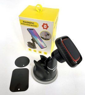 Купить Автодержатель для телефона магнитный CT301 на присоске Black-Carbon 24560 Автодержатель для телефона Магнитный на торпеду