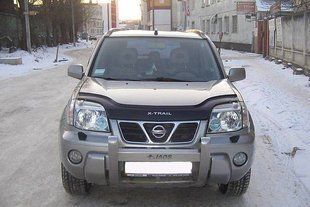 Купить Дефлектор капота мухобойка Nissan X-Trail (T30) 2001-2006 Евро Крепление Vip Tuning (NS14) 3490 Дефлекторы капота Nissan