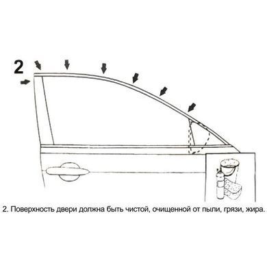 Купити Дефлектори вікон вітровики Ford Fiesta 2015- седан Anv Air Форд фієста 31901 Дефлектори вікон Ford