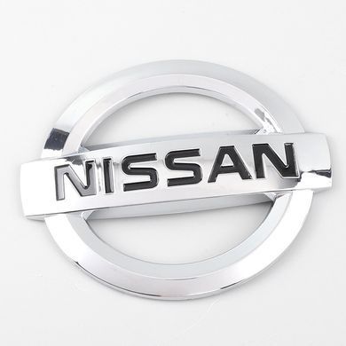 Купить Эмблема решетки задняя для Nissan Хром 118х100 мм Пластикна скотче (Завод) 88372 Эмблемы на иномарки