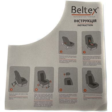 Купить Чехлы универсальные закрытые Beltex Bolid для передних сидений Темно - Серые 2 шт (BX61310) 38659 Чехлы универсальные