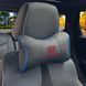 Купить Подушка на подголовник с логотипом Kia Экокожа 3D Цветной лого Черная-Синий кант 1 шт 91694 Подушки на подголовник - под шею - 1 фото из 4