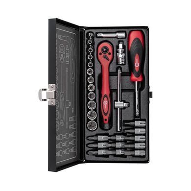 Купить Набор инструмента 1/4" 28 ед (гол. 4-13 мм, биты 11 ед.) INTERTOOL ET-6028 78221 Наборы инструментов