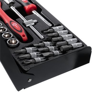 Купить Набор инструмента 1/4" 28 ед (гол. 4-13 мм, биты 11 ед.) INTERTOOL ET-6028 78221 Наборы инструментов