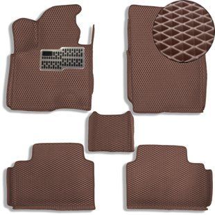 Купити 3D EVA Коврики в салон для Hyundai Tucson (NX4) 2021- ДВС (Металевий підп'ятник) Коричневі 5 шт 62952 Килимки для Hyundai