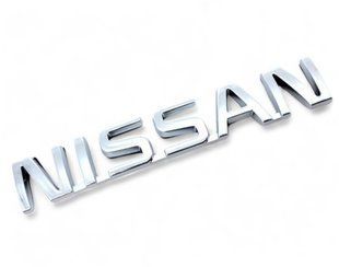 Купити Емблема напис Nissan Хром 122х22 мм на скотчі (Завод) 88520 Емблема напис на іномарки