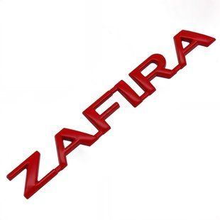 Купить Эмблема надпись ZAFIRA Зафира 145х18 мм Красная (Завод) 88941 Эмблема надпись на иномарки