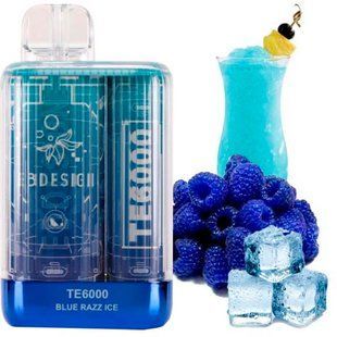 Купить ЕІf Ваг TE6000 Премиум POD 4% Blue Razz ice Голубая малина лед 66460 Одноразовые системы