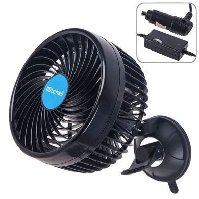 Купить Автомобильный вентилятор Mitchell 6" 12V 12W на зажиме два режима (HX-T701E) 91398 Вентиляторы и тепловентиляторы для авто