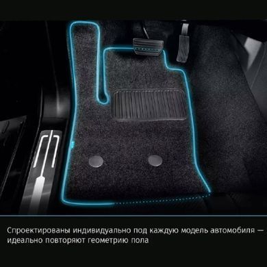 Купить Ворсовые коврики для Mazda CX-7 АКП 2006-2012 с подпятником 5 шт (Carrera) 71942 Коврики для Mazda