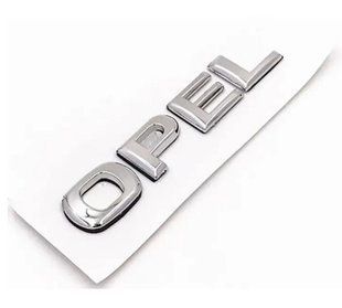 Купить Эмблема надпись Opel 112х20 мм Хром Пластикна скотче (Завод) 88591 Эмблема надпись на иномарки
