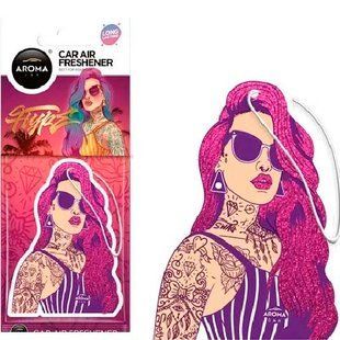 Купити Ароматизатор для авто Aroma Car Cellulose Dia De Los Muertos Hype Girl - Pink Hair (83262) 74341 Ароматизатори підвісні
