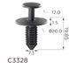 Клипса крипления Нажимная Распорная Багажник Mercedes A0009914140 C3328