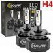 Купити LED лампи автомобільні Solar H4 12/24V 5000Lm 40W 6000K IP65 2 шт радіатор (8204) 39382 LED Лампи Solar - 1 фото из 3
