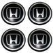 Наклейка на колпак Honda 60 мм черный 4 шт