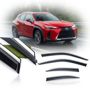 Купити Дефлектори вікон вітровики Benke для Lexus UX 2019- Молдинг Нержавіюча сталь 3D (BLXUX1923-W/S) 101326 Дефлектори вікон Lexus
