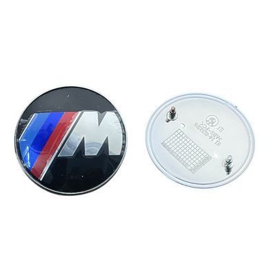 Купить Эмблема капота Bmw M Performance 82мм пластик+Металл (на 2 штифтах) OEM 51148132375 90354 Эмблемы на иномарки
