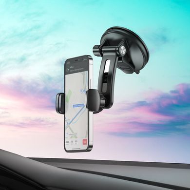 Купити Автотримач для телефону HOCO CA111 жесткая ножка Чорний 60191 Автотримач для телефону на присоску